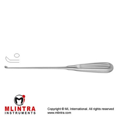Daubenspeck Bone Curette Oval - Fig. 0 Stainless Steel, 20 cm - 8" Scoop Size 5.2 mm